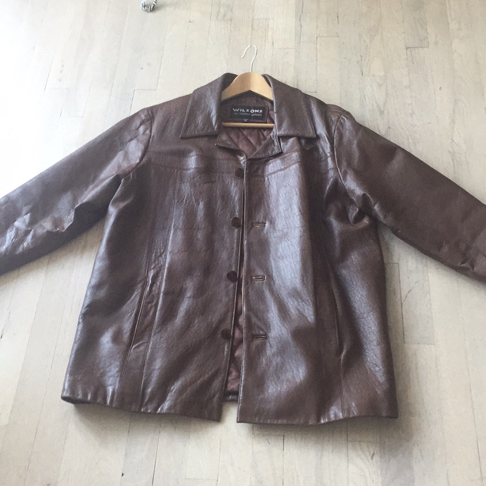 Wilson’s Brown leather blazer, Medium